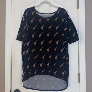 L LuLaRoe Irma Giraffe Print